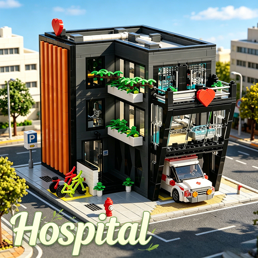 2571Pcs Modern Hospital Building Blocks Model Bricks 66178