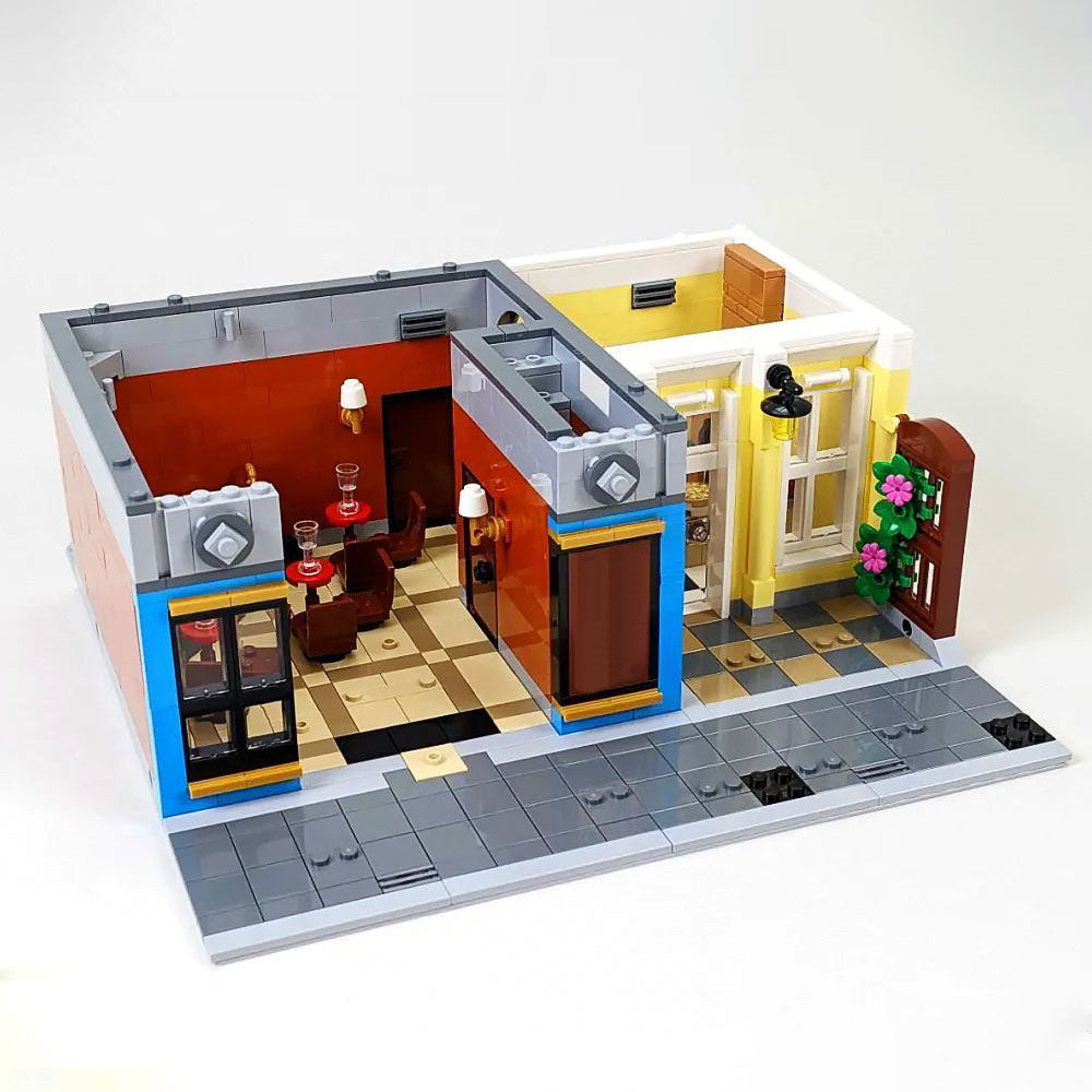 City Street View Jazz Club Pizzeria 2988Pcs Building Blocks Bricks With Minifigures