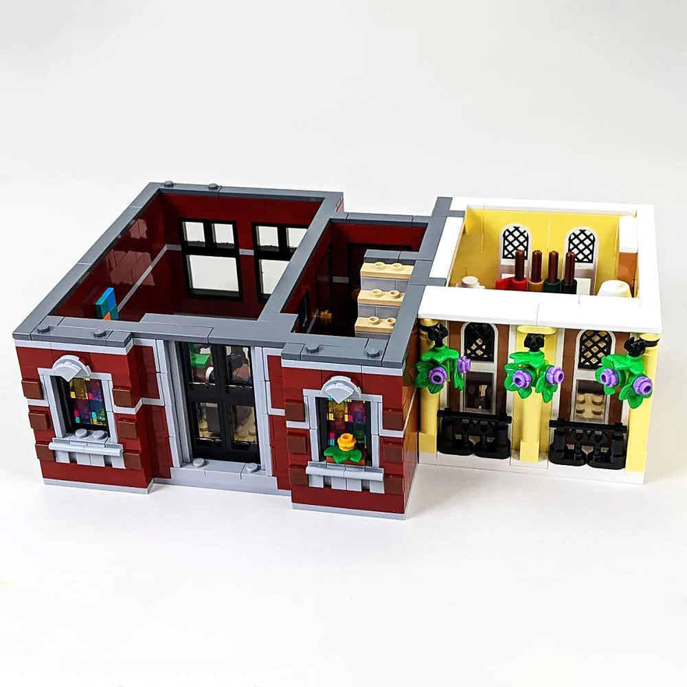 City Street View Jazz Club Pizzeria 2988Pcs Building Blocks Bricks With Minifigures