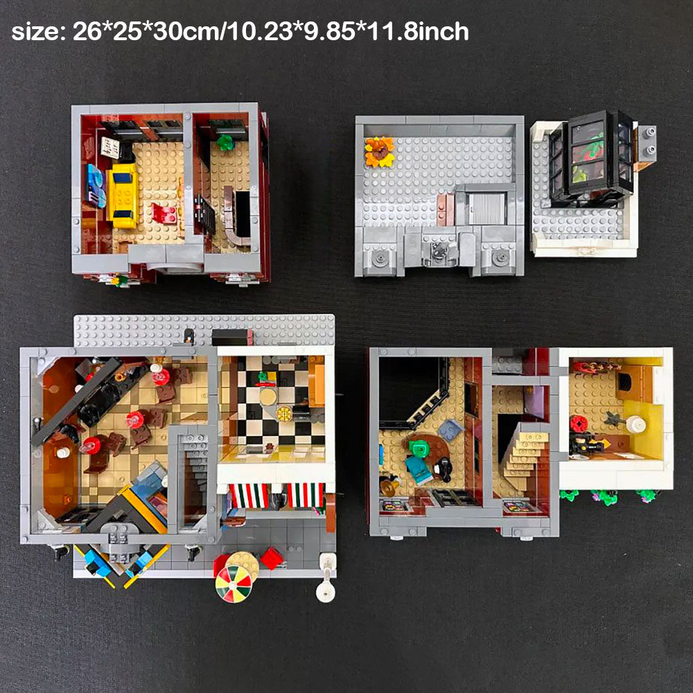 City Street View Jazz Club Pizzeria 2988Pcs Building Blocks Bricks With Minifigures