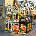 2892Pcs Market Street Building Blocks Bricks Toys Street View 89155