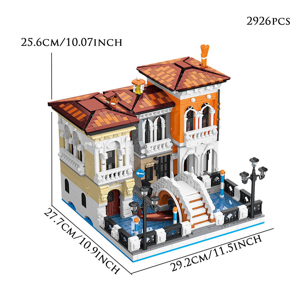 2926PCS Little Venice Building Blocks Bricks Toys Street View 57025